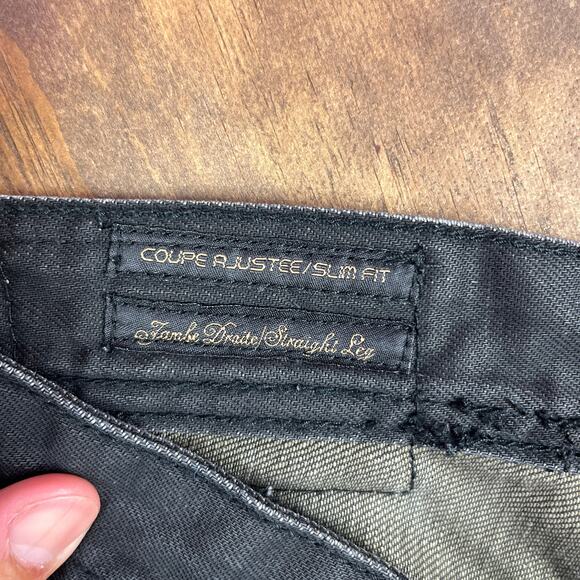 Vintage Projek Raw Mens Jeans Black Baggy Distressed Slim Fit Straight Leg 38x31 - Picture 5 of 12